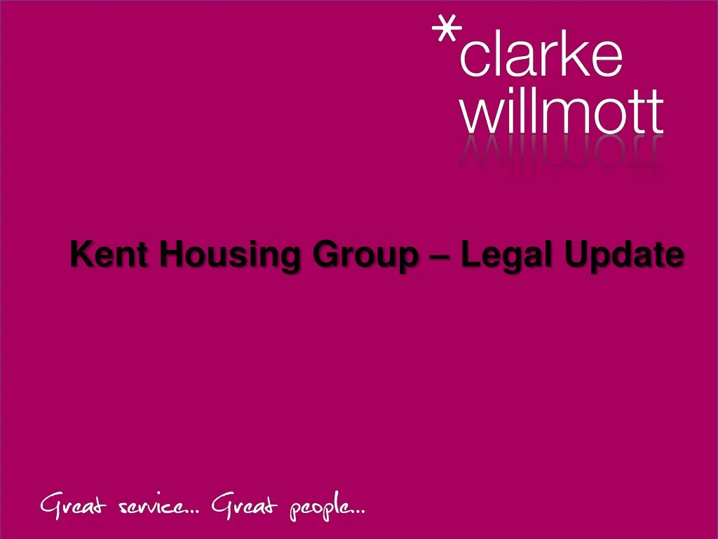 kent housing group legal update