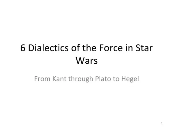 6 Dialectics of the Force in Star Wars