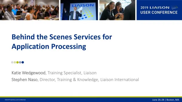 Behind the Scenes Services for Application Processing