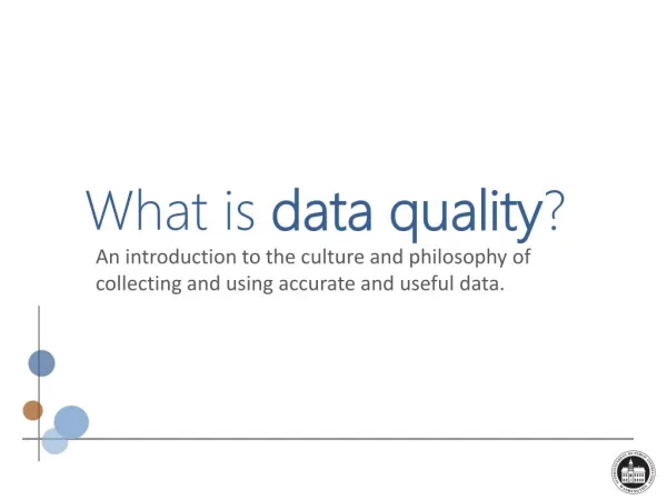 What is data quality ?