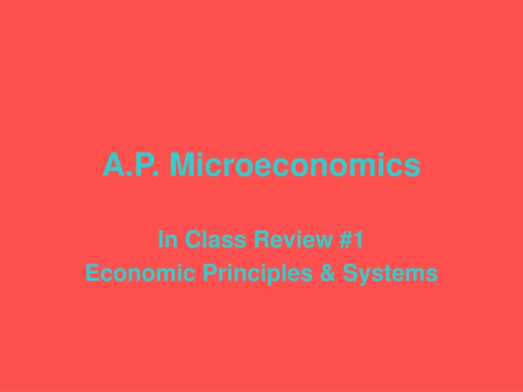 a p microeconomics