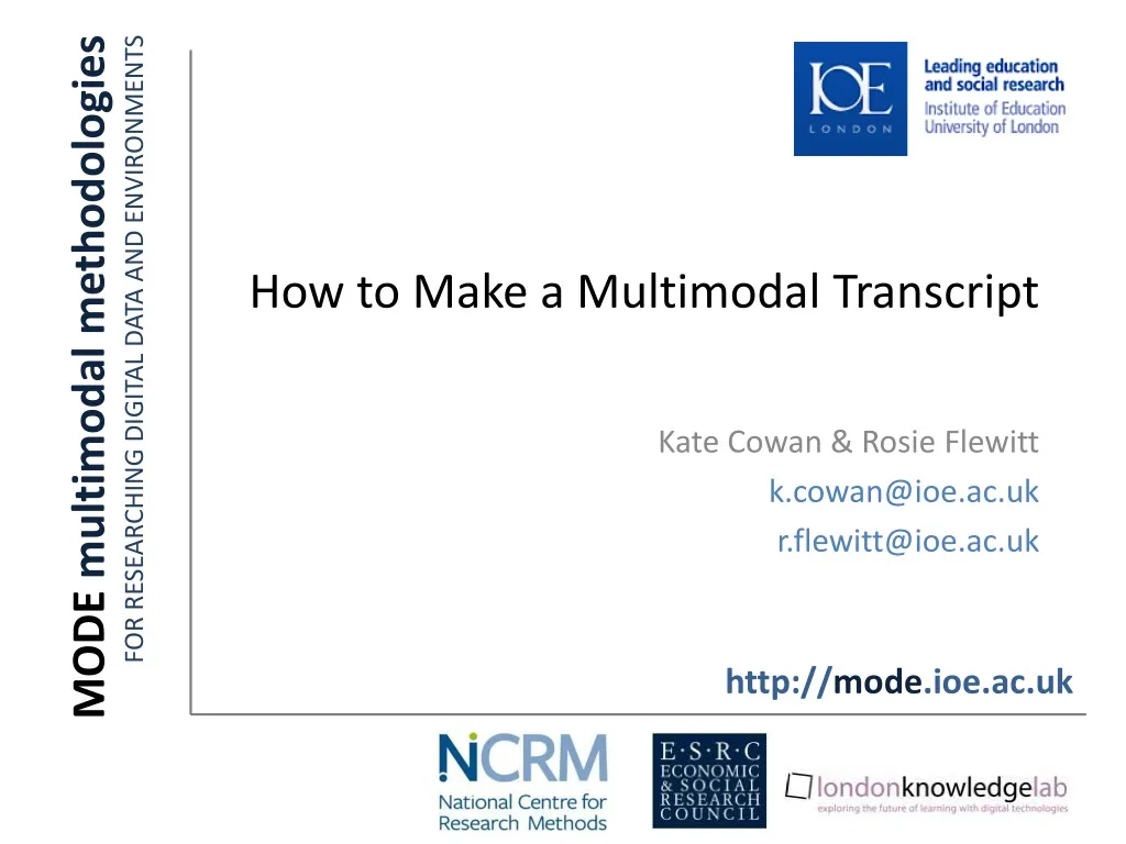 mode multimodal methodologies for researching digital data and environments