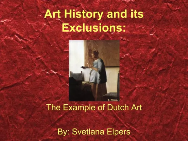 Art History and its Exclusions: