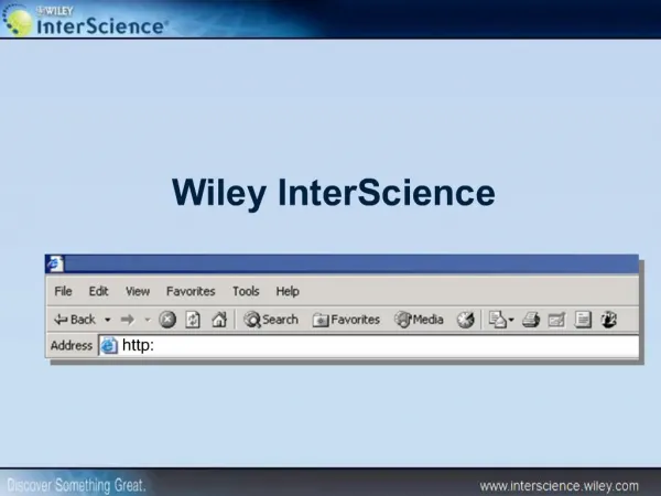 Wiley InterScience
