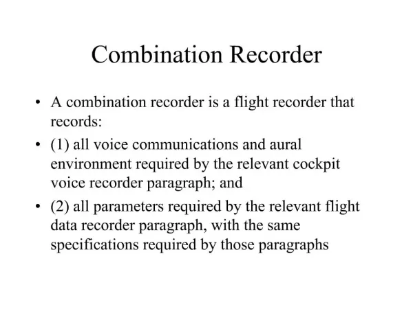 Combination Recorder