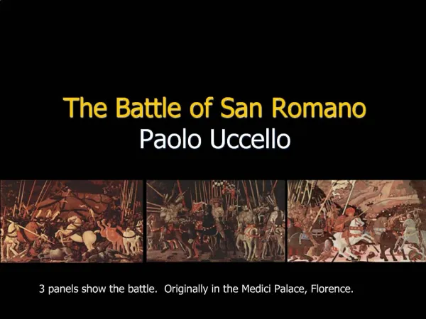 The Battle of San Romano Paolo Uccello