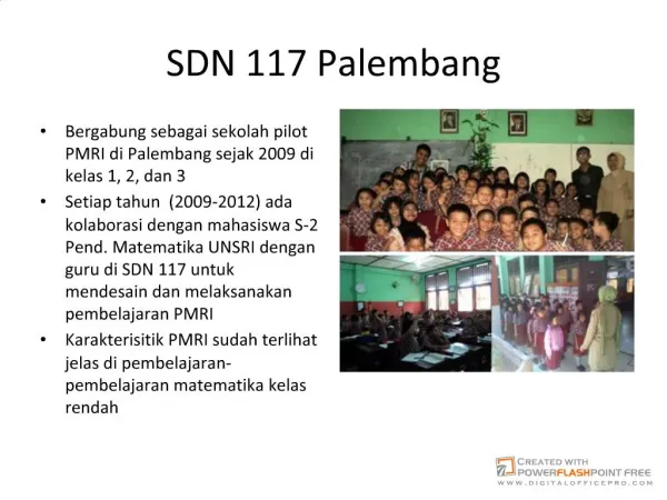 SDN 1 dan 117 Palembang
