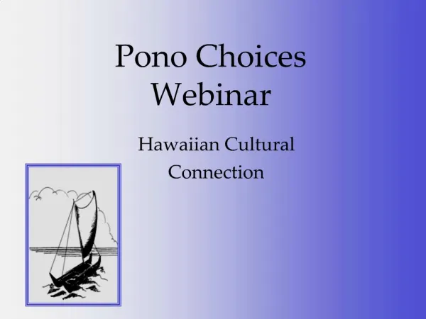 Pono Choices Webinar