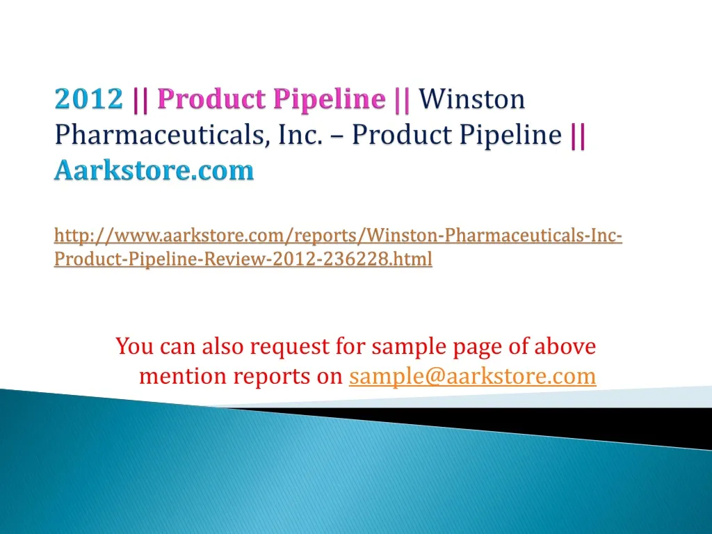 you can also request for sample page of above mention reports on sample@aarkstore com