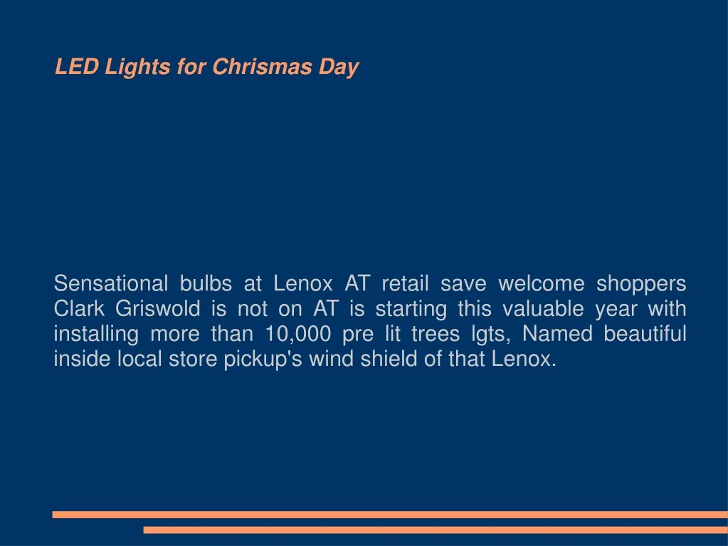 led lights for chrismas day