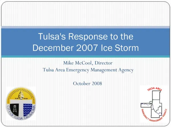 Tulsas Response to the December 2007 Ice Storm