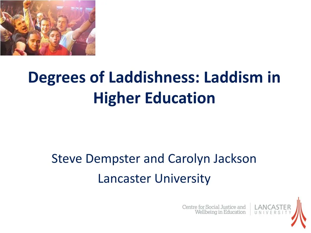 degrees of laddishness laddism in higher education