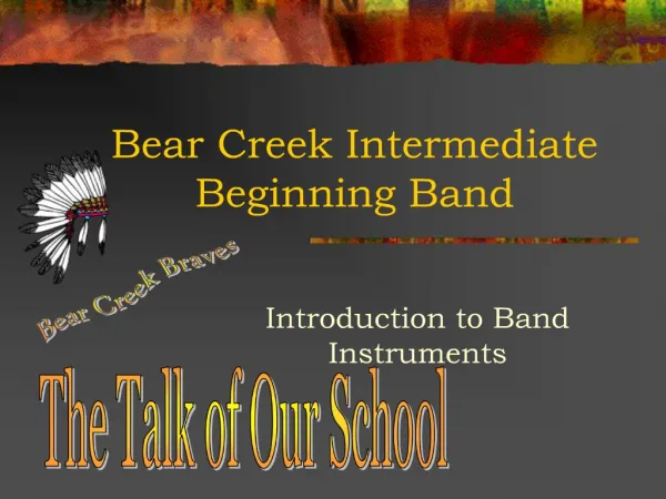 Bear Creek Intermediate Beginning Band