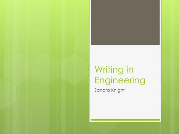 Writing in Engineering
