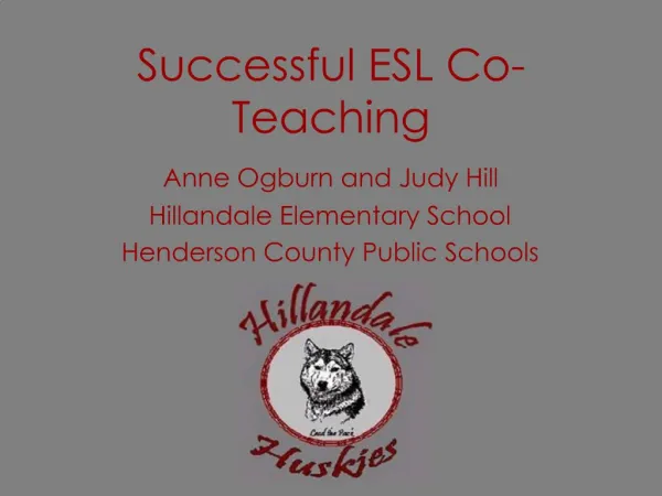 Successful ESL Co-Teaching