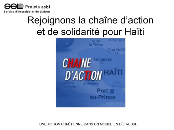 Rejoignons la cha ne d action et de solidarit pour Ha ti