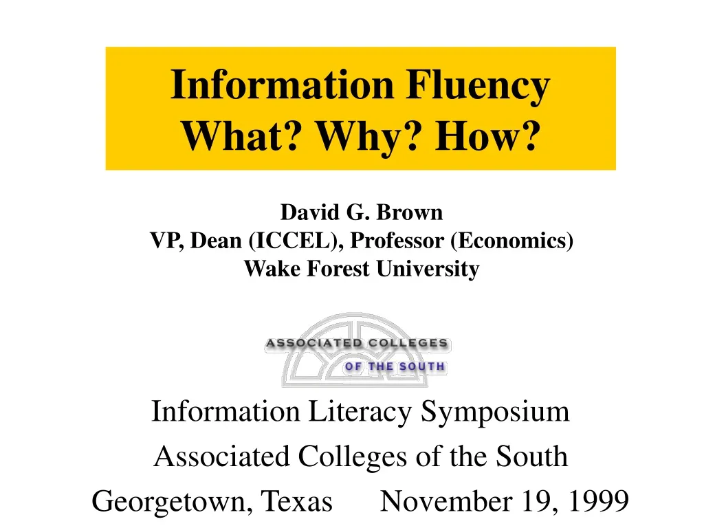 information fluency what why how
