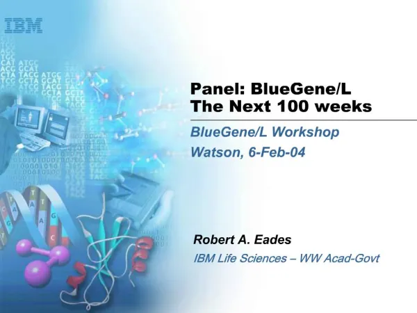Panel: BlueGene