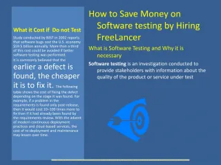 How to save money on testing - slide 1