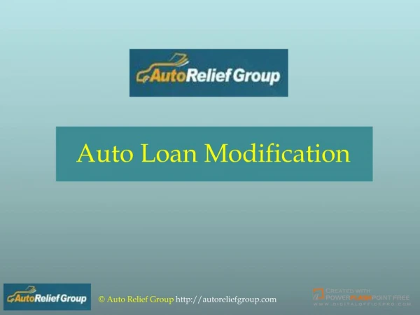 Auto Loan Modification