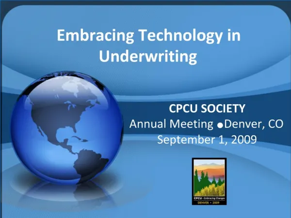 Embracing Technology in Underwriting
