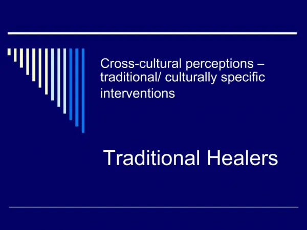 Cross-cultural perceptions traditional