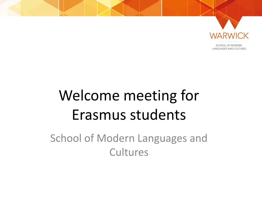 welcome meeting for erasmus students