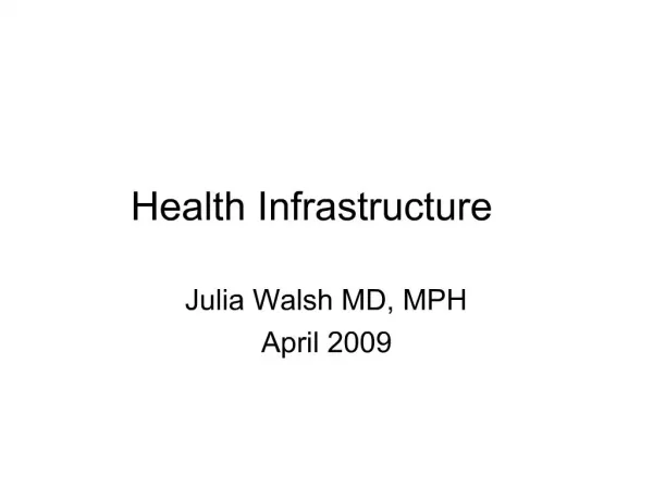 Health Infrastructure