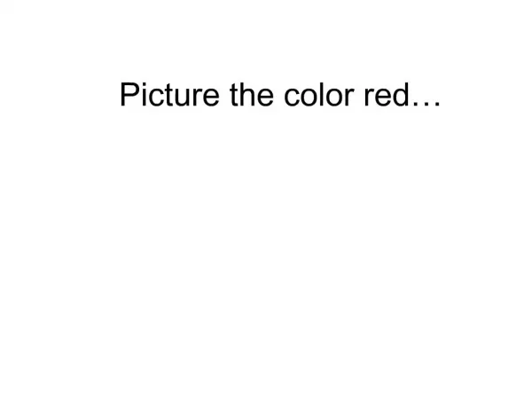 Picture the color red