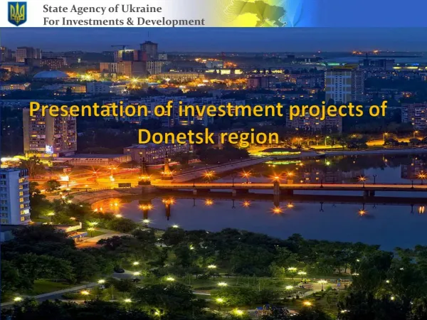 Presentation of investment projects of Donetsk region