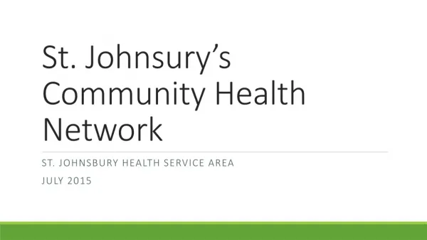 St. Johnsury’s Community Health Network