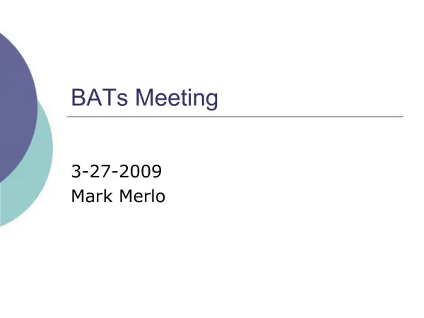 BATs Meeting