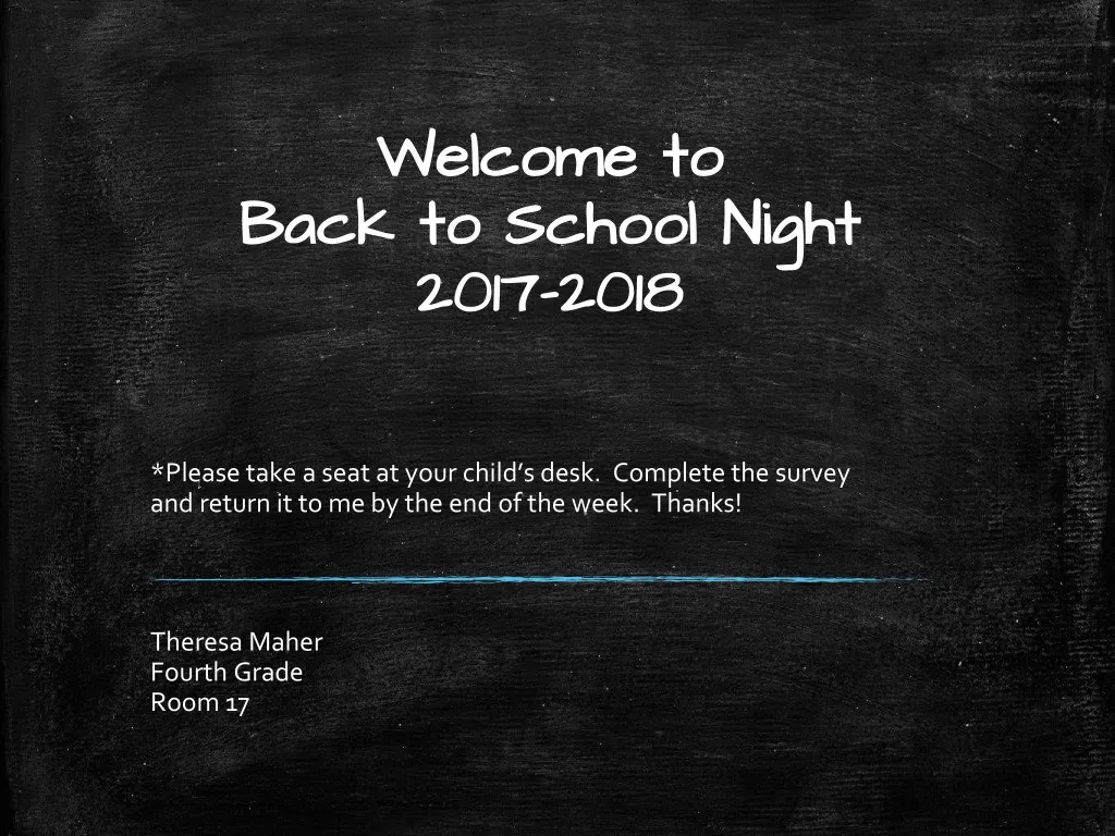 welcome to back to school night 2017 2018