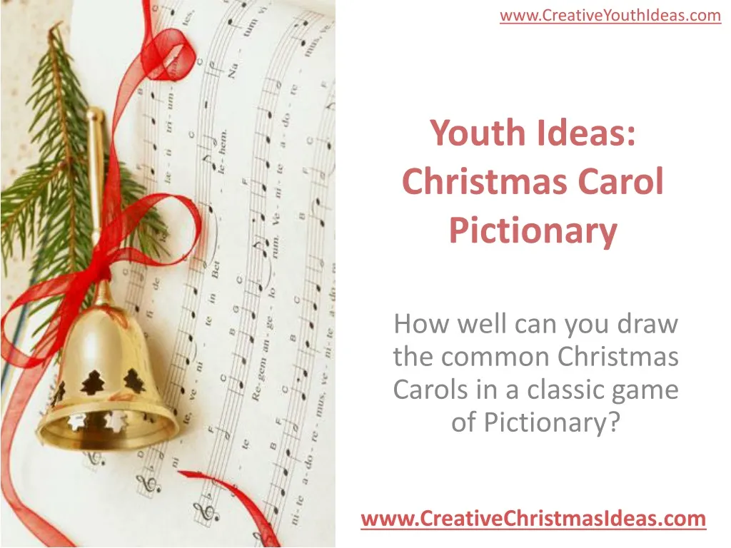 youth ideas christmas carol pictionary