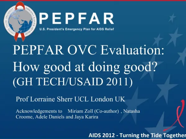 Task: Summarize and Analyze PEPFAR OVC Evaluations