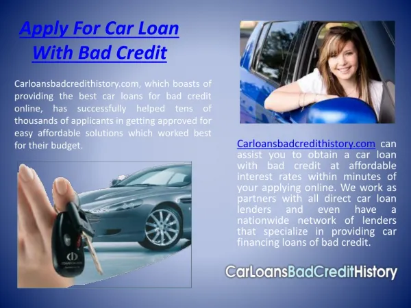 Bad credit car loan approval