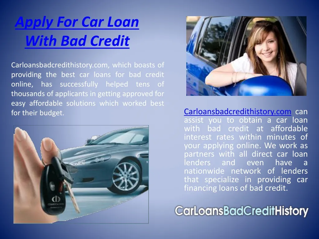 apply for car loan with bad credit