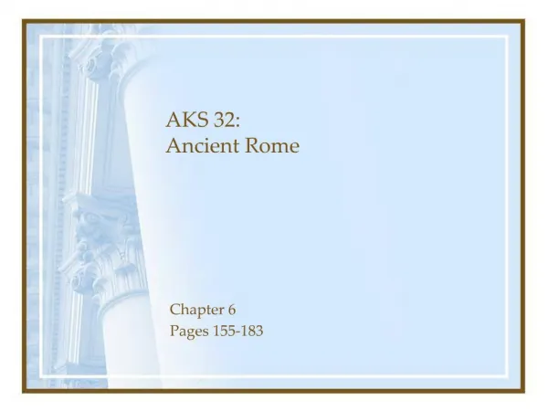 AKS 32: Ancient Rome