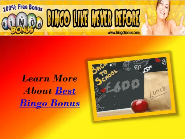 Best Bingo Bonus