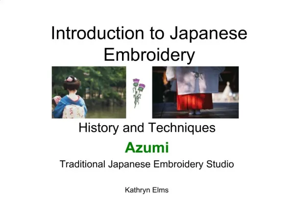 Introduction to Japanese Embroidery