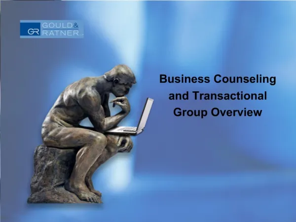 Business Counseling and Transactional Group Overview