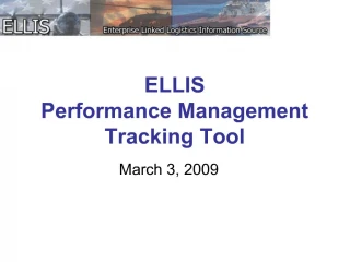 ELLIS Performance Management Tracking Tool - slide 1