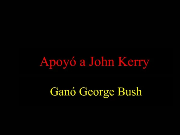 Apoy a John Kerry