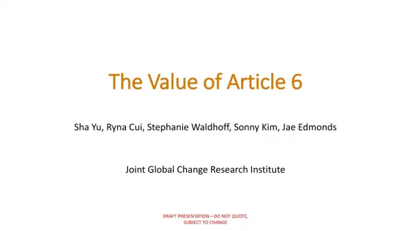 The Value of Article 6