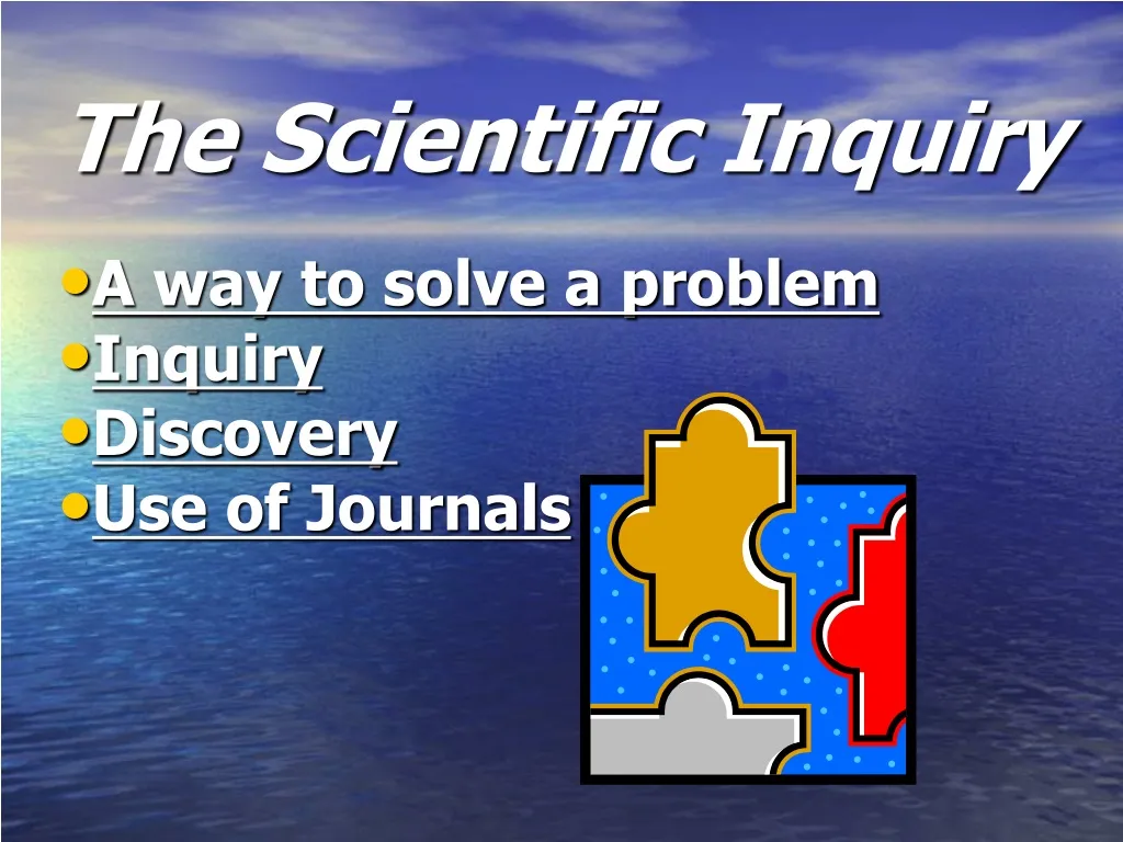 the scientific inquiry