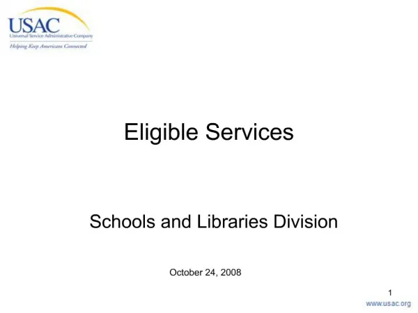 Eligible Services