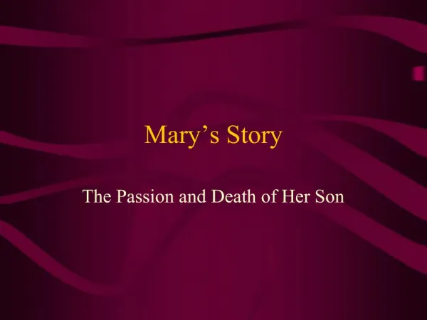 Mary s Story