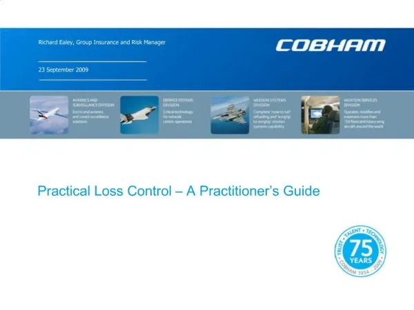 Practical Loss Control A Practitioner s Guide