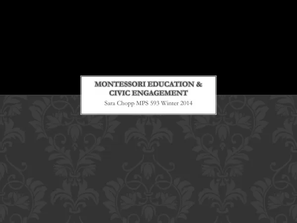 Montessori education &amp; civic engagement
