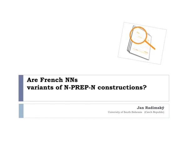Are French NNs variants of N-PREP-N constructions?